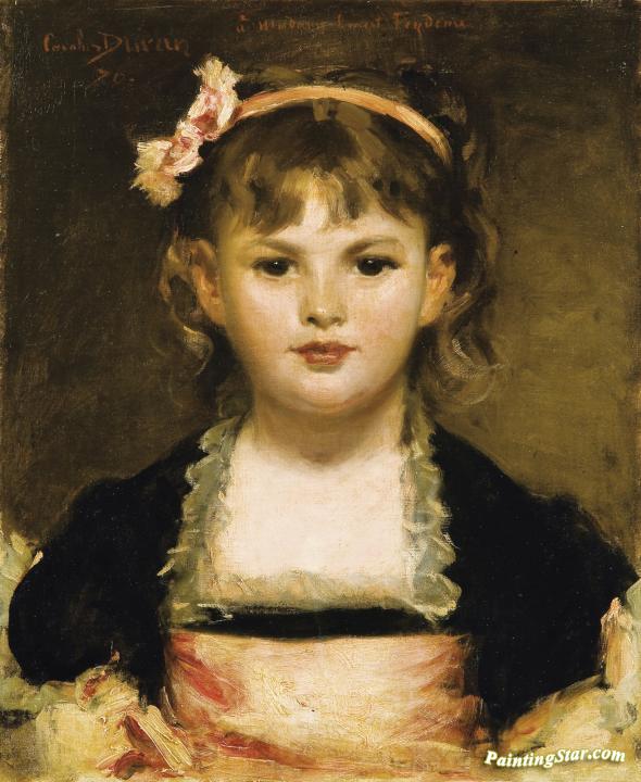 Portrait de Fillette Artwork by Charles-Emile-Auguste Durand