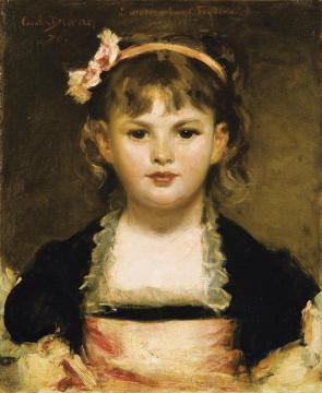 Portrait de Fillette Artwork by Charles-Emile-Auguste Durand