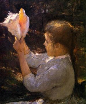 Child with a Seashell Artwork by Frank Weston Benson