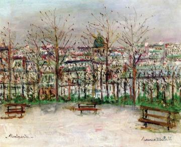 View of Montmartre Artwork by Maurice Utrillo