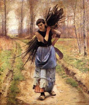 The Woodcutter's Daughter Artwork by Charles Sprague Pearce
