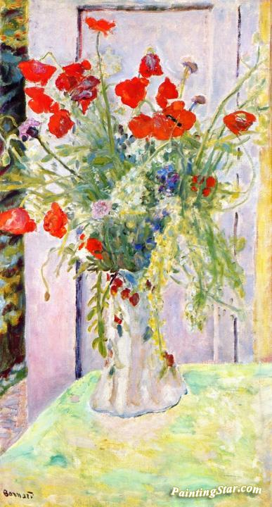 Red Poppies Artwork by Pierre Bonnard