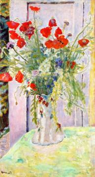 Red Poppies Artwork by Pierre Bonnard