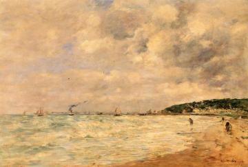 The Tourgeville Shores Artwork by Eugène-Louis Boudin
