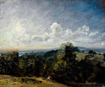 Hampstead Heath Looking West Towards Harrow I Artwork by John Constable