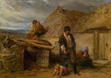 An Irish Eviction Artwork by Frederick Goodall