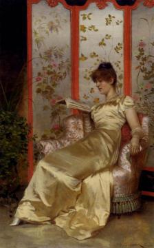 Reading Artwork by Charles Joseph Frederick Soulacroix