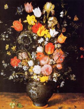 Bouquet Of Flowers In A Blue Vase Artwork by Jan Bruegel the Elder