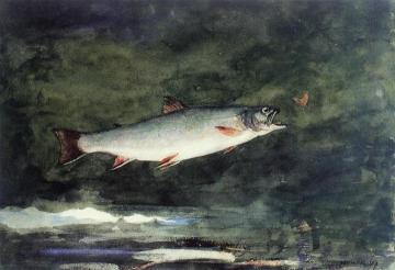 Leaping Trout Artwork by Winslow Homer