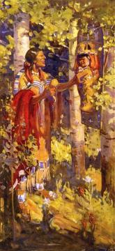 An Apache Mother Artwork by Allen Tupper True