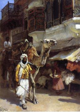 Man Leading a Camel Artwork by Edwin Lord Weeks