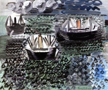 Freighters Artwork by Raoul Dufy