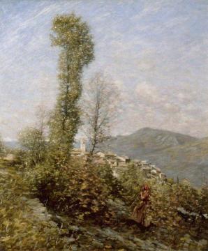 A Hillside Village In Provence, France Artwork by Henry la Thangue