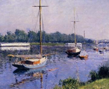 The Basin at Argenteuil Artwork by Gustave Caillebotte