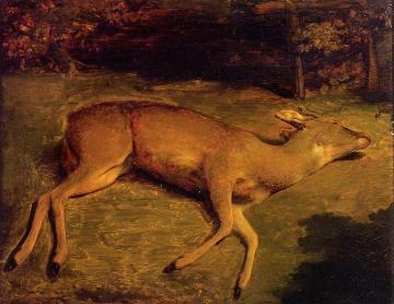 Dead Deer Artwork by Gustave Courbet