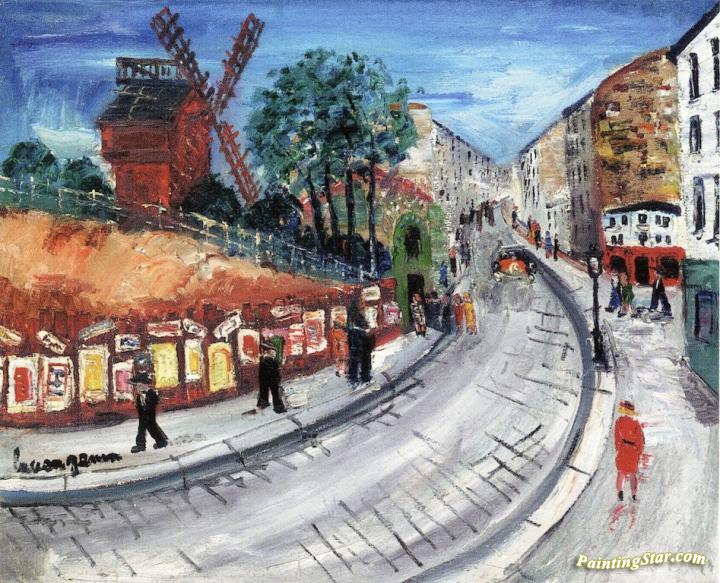 Moulin D Blute-fin, Rue Lepic Artwork by Lucien Genin