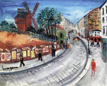 Moulin D Blute-fin, Rue Lepic Artwork by Lucien Genin
