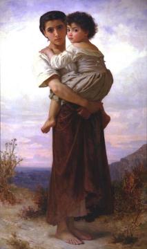 Young Gypsies Artwork by William Adolphe Bouguereau