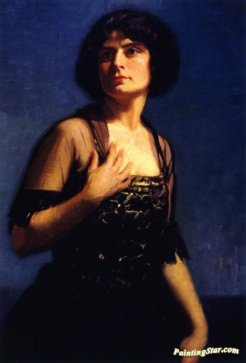 Portrait Of Hedda Nova (mrs. Paul Hurst) Artwork by Joseph Kleitsch