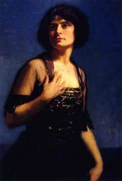 Portrait Of Hedda Nova (mrs. Paul Hurst) Artwork by Joseph Kleitsch