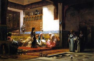 Moorish Interior Artwork by Frederick Arthur Bridgman