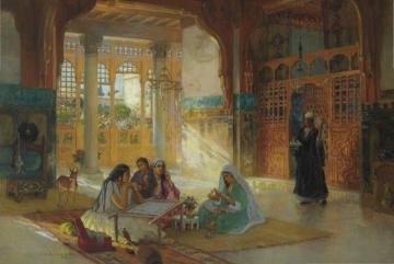 Interior Of An Arab Palace Artwork by Frederick Arthur Bridgman