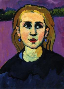 Woman In Black Artwork by Gabriele Münter