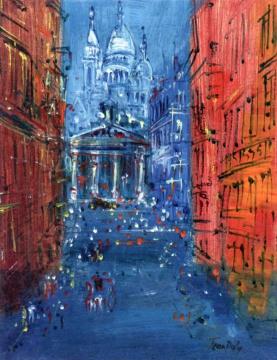 Paris, Rue Laffitte Artwork by Jean Dufy