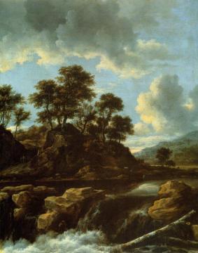 The Waterfall Artwork by Jacob van Ruisdael