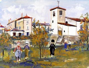 The Church of Saint-Bernard Artwork by Maurice Utrillo