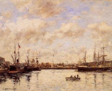 Le Havre, a Basin Artwork by Eugène-Louis Boudin