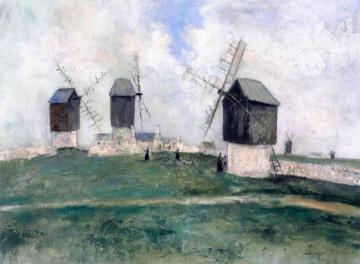 The Small Mills at Ile d'Ouessant (Finistere) Artwork by Maurice Utrillo