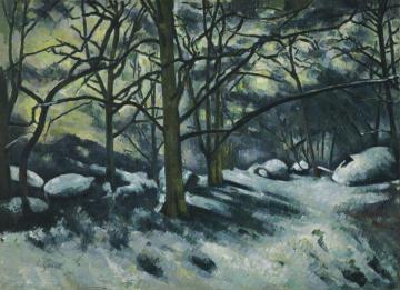 Melting Snow, Fontainebleau Artwork by Paul Cezanne