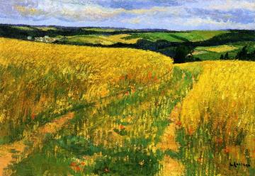 Fields of Wheat and Poppies Artwork by Gustave Loiseau