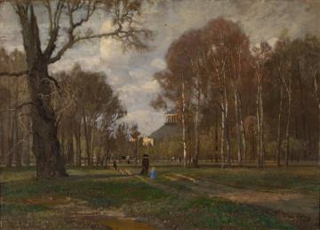 Birches near the Rotunda Vienna Prater Artwork by Tina Blau