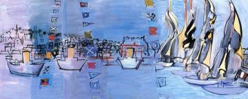 The Yacht Basin at Deauville Artwork by Raoul Dufy