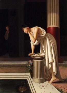 Admiring her Reflection Artwork by Conrad Kiesel