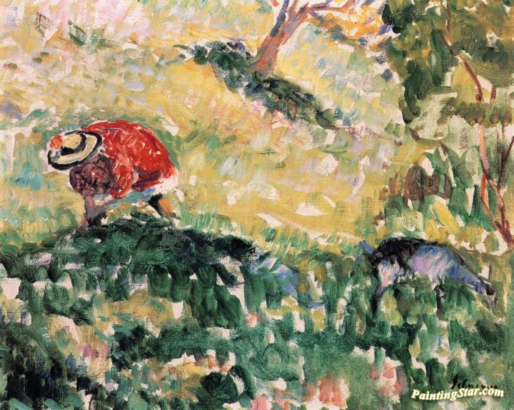 Peasant and Goat Artwork by Henri Lebasque