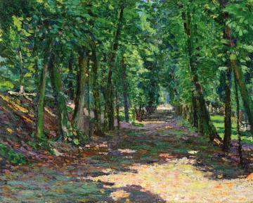 Avenue In The Park Of St. Cloud Artwork by Gabriele Münter