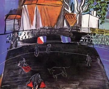Bullfight Artwork by Raoul Dufy