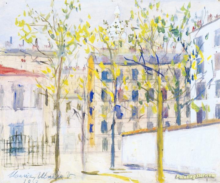 Street in Montmartre Artwork by Maurice Utrillo