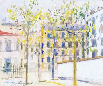 Street in Montmartre Artwork by Maurice Utrillo