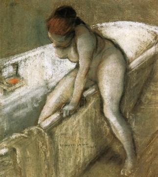 Girl In Bathtub Artwork by Everett Shinn