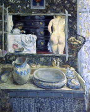 Mirror In The Dressing Room Artwork by Pierre Bonnard
