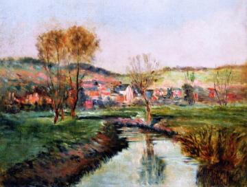Landscape with River Artwork by Albert Lebourg