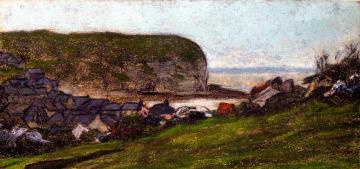 Yport and the Falaise d'Aval Artwork by Claude Oscar Monet