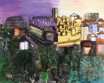 View of Vence Artwork by Raoul Dufy