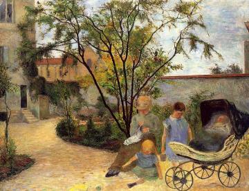 The Family in the Garden, rue Carcel Artwork by Paul Gauguin