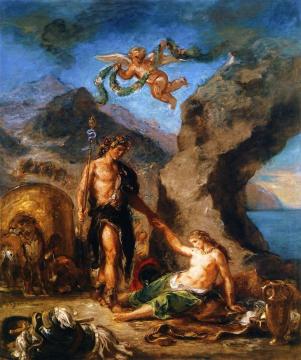 Autumn - Bacchus and Ariadne Artwork by Eugène Delacroix