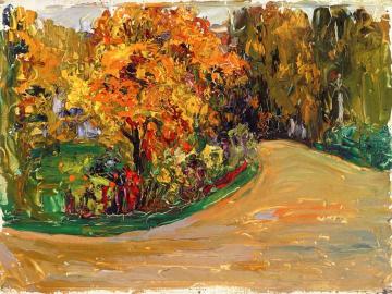 Park in Autumn Artwork by Wassily Kandinsky